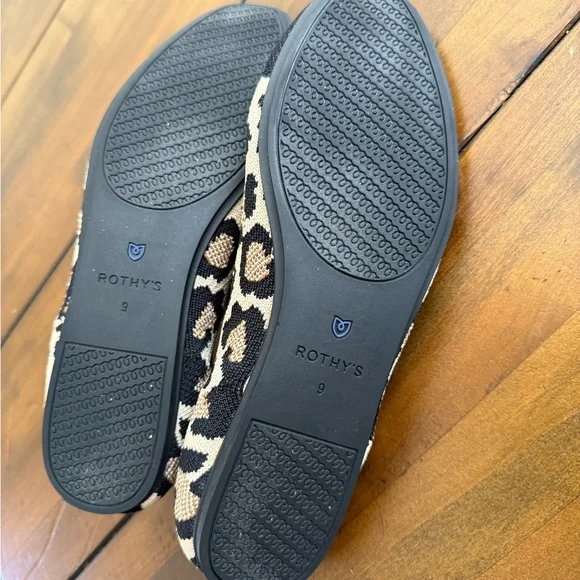 Rothy's Black and Tan Leopard Print Flats - Picture 5 of 6